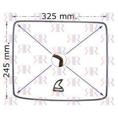 GUARNIZIONE FORNO 4 LATI 4 LUNETTE 325X245 TIPI VARI