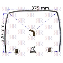 GUARNIZIONE FORNO 3 LATI 4 LUNETTE 375X320 TIPI VARI