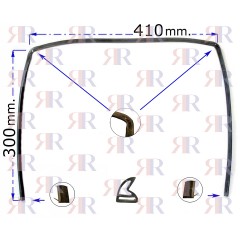 GUARNIZIONE FORNO 3 LATI 3 LUNETTE 410X300 TIPI VARI