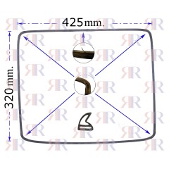 GUARNIZIONE FORNO 4 LATI 4 LUNETTE 1 GANCIO TIPI VARI