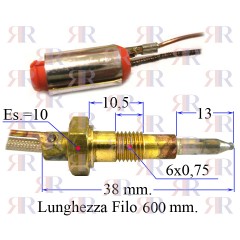 TERMOCOPPIA TIPO J L. 600MM