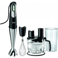 BRAUN Mixer gambo inox 750W c/robot+frusta+tritat MQ775
