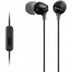 SONY AURICOLARE IN EAR DINAMICO 9mm CON MICROFONO NERO MDREX15APB