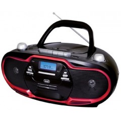 TREVI RADIOREGISTRATORE CON CASSETTA CD MP3 USB SD ROSSO 0057402