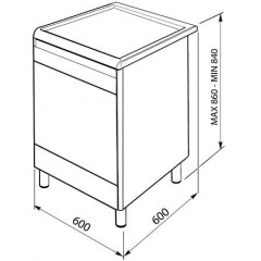 SMEG Cuc 60x60 A 3+1ULT INOX f gas vent 60Lt CX61GV9