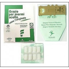 SUPER-FILTRELLO PER K 130 / K 131 CON BLISTER VORWERK FOLLETTO ORIGINALEIG. 04844