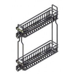 CESTELLO JOLLY CON GUIDE LATERALI SX INOXA 20X50