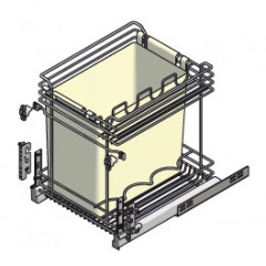 CESTELLO ESTRAIBILE PORTAPANE E BOTTIGLIE INOXA 30X45