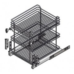 CESTELLO ESTRAIBILE TRE PIANI INOXA 60X45