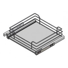 CESTELLO CASSETTO CON FONDO IN LEGNO CON DISTANZIALI INOX 120X50