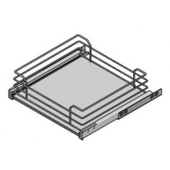 CESTELLO CASSETTO CON FONDO IN LEGNO INOXA 80X45